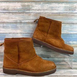 Clarks Brown Suede Waterproof Pull On Winter Ankle Boots